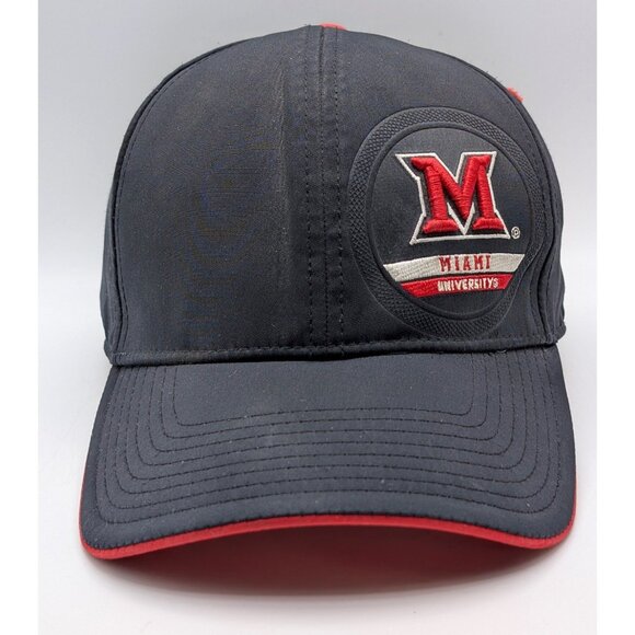 Miami University Ohio Snapback Hat Cap Redhawks Football The Game Black VTG - Picture 2 of 4